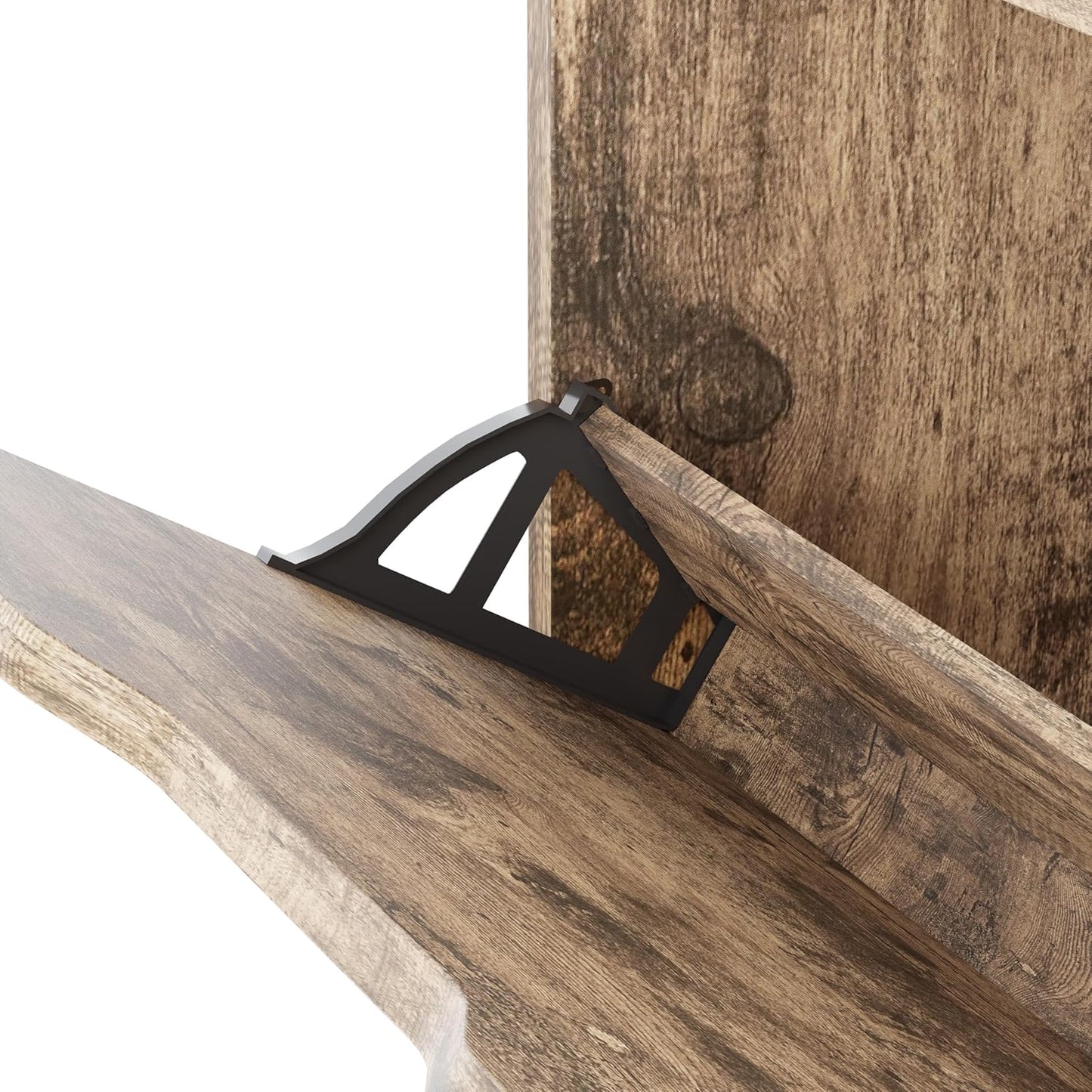 Schuhschrank mit 3 Klappen, ultraschmal (24 cm), Rustikales Braun