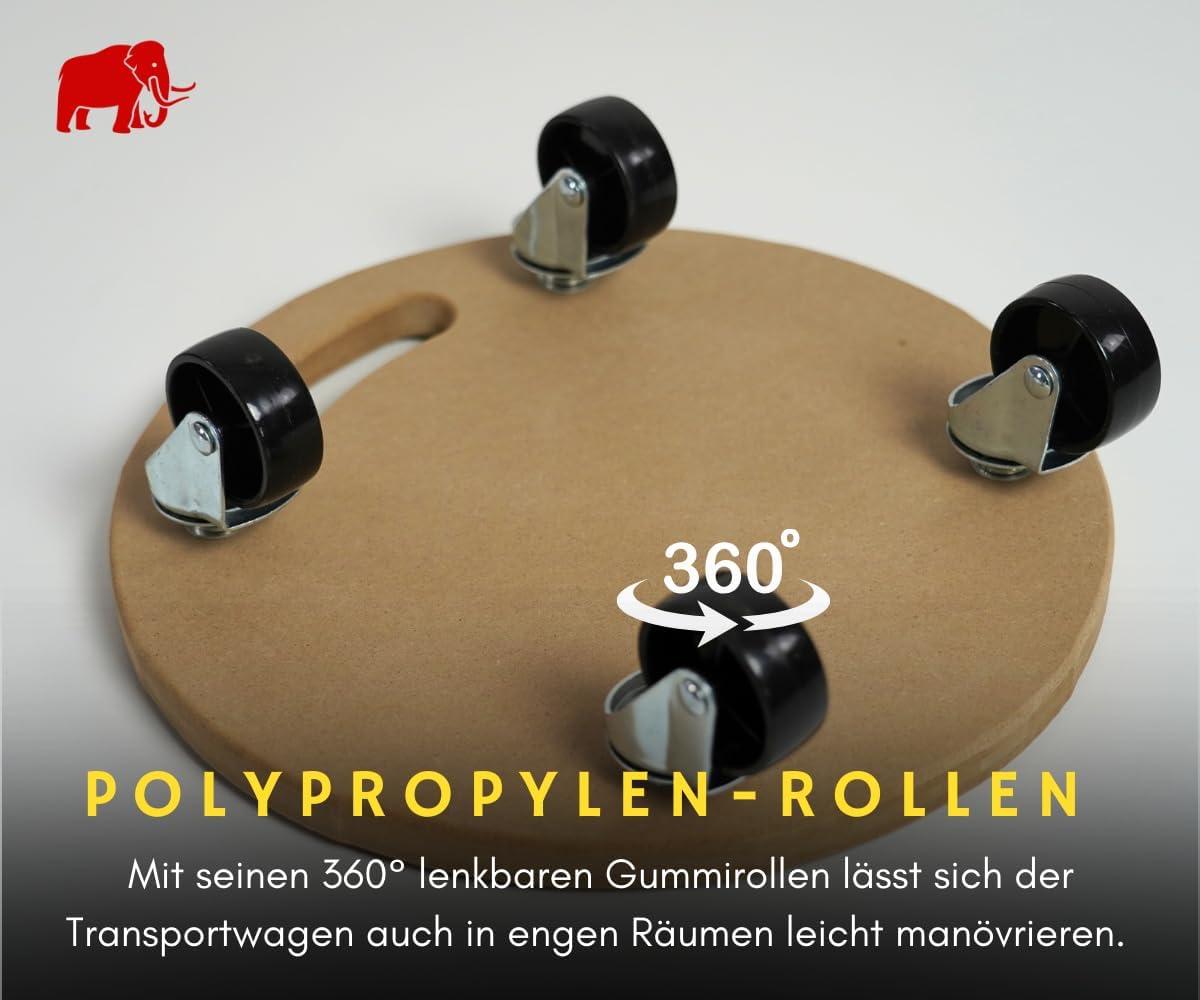 Profi Transportroller Hercules, 2er-Set, 2 Stück Mdf-platte