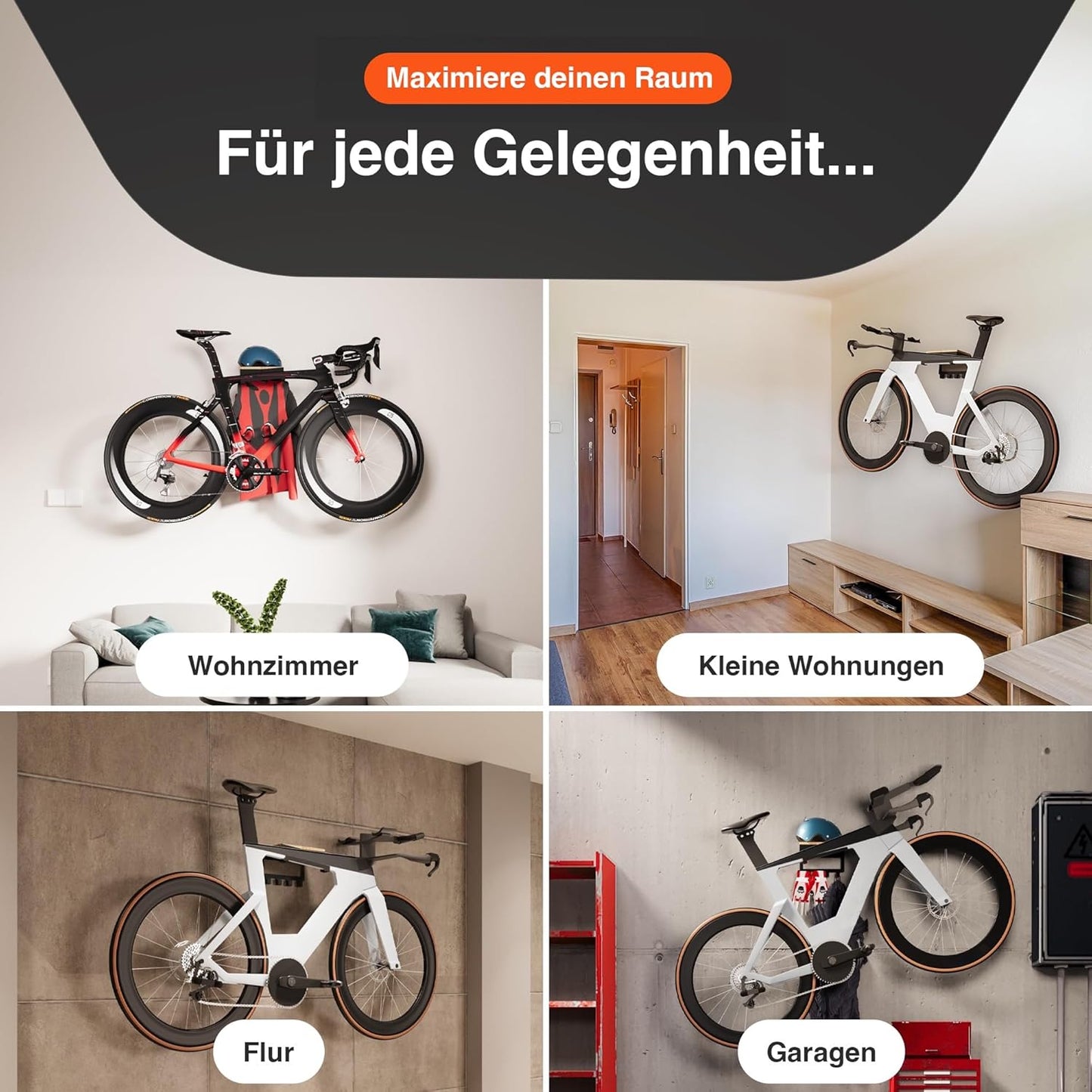 Velo Wandhalterung verstellbar, Schwarz Traglast 15 kg