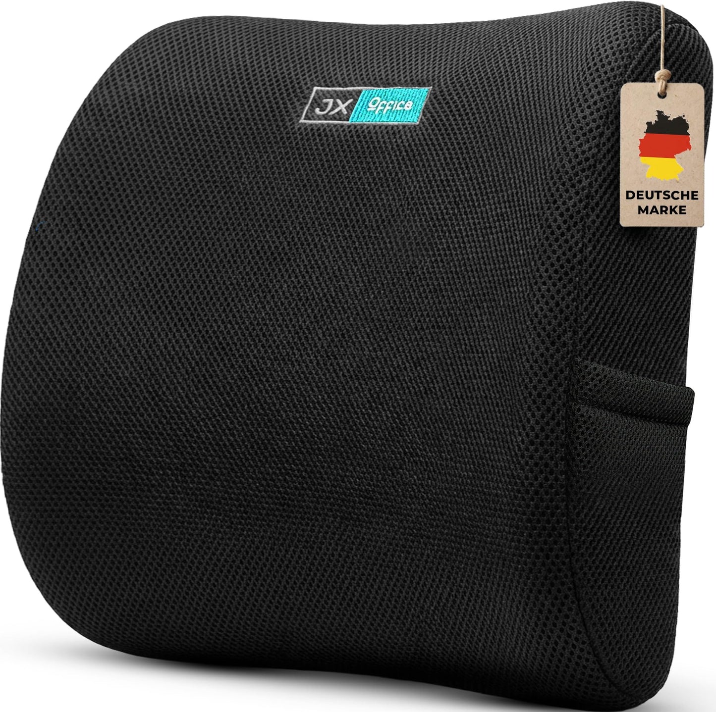 Ergonomische Lordosenstütze aus Memory Foam, Schwarz Auto Version