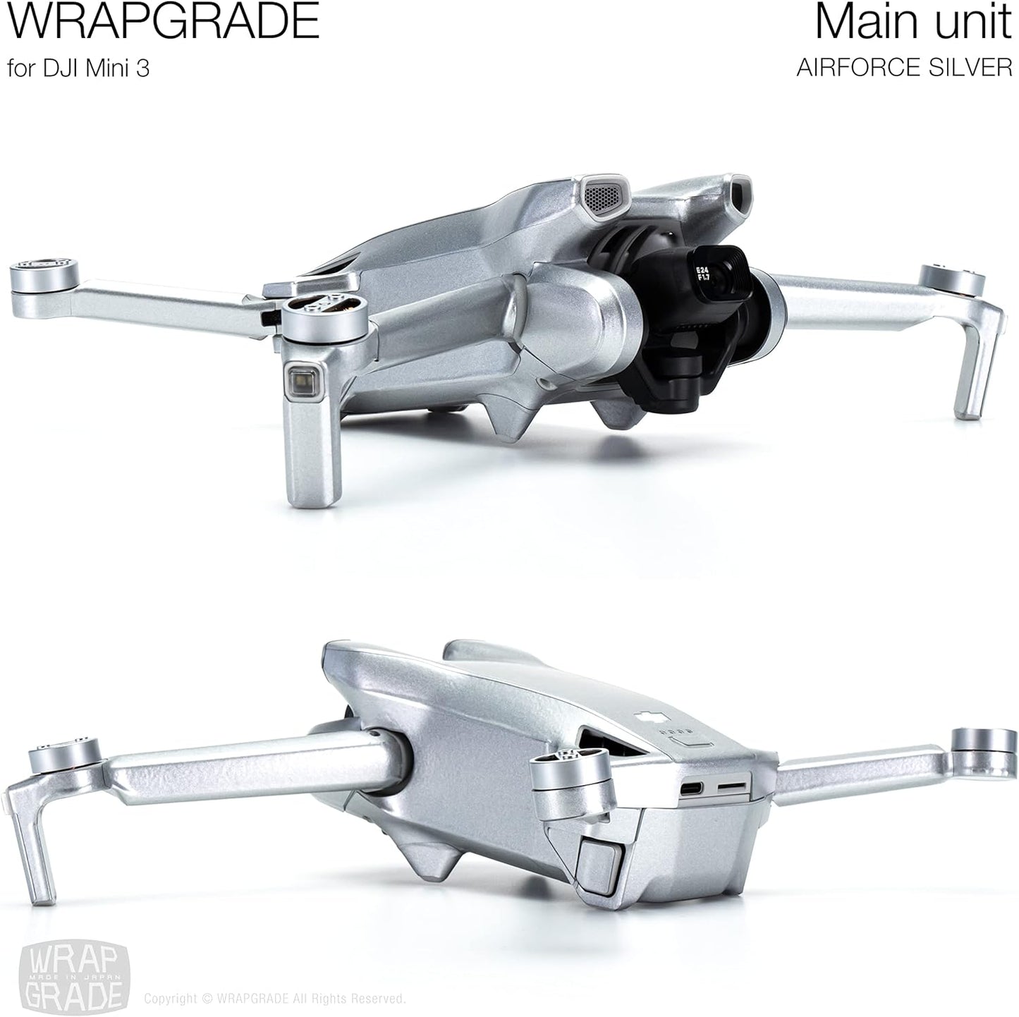 Schutzfolie für DJI Mini 3 Drohne, Airforce Silver