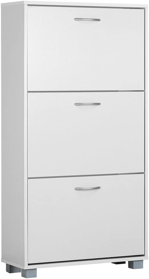 Schuhschrank mit Kippsicherung, Weiß