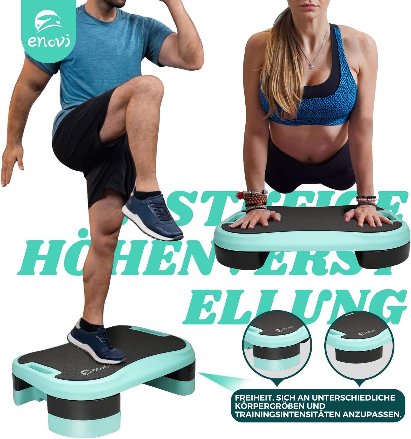 Stepper mit Kissen & Höhenverstellung