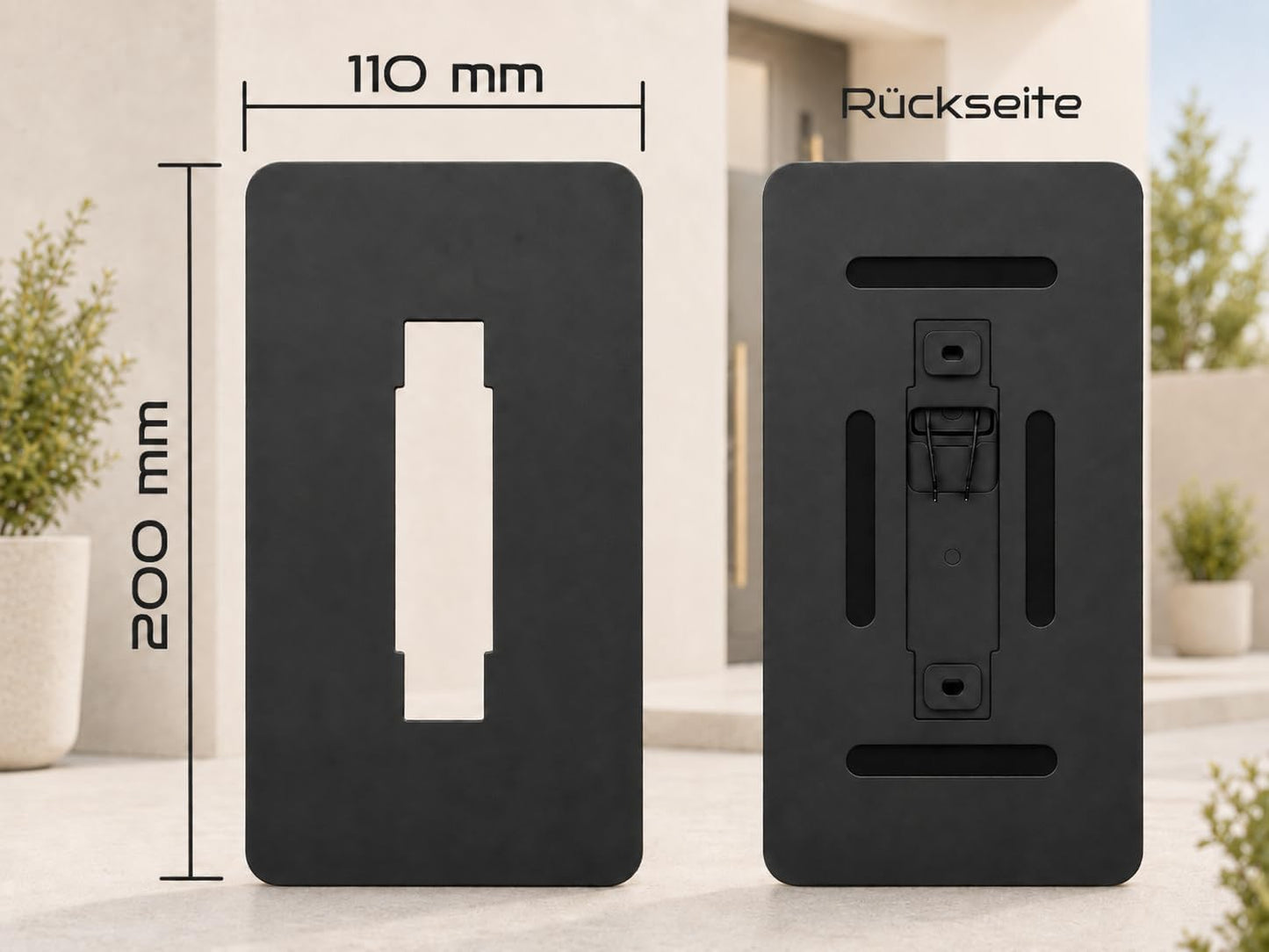 Klingelschild Abdeckung für Eufy Video Türklingel, Schwarz