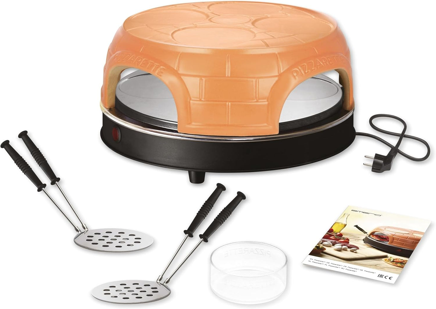 Pizzarette mit Terracotta-Haube für 4 Personen, für bis zu 4 Personen