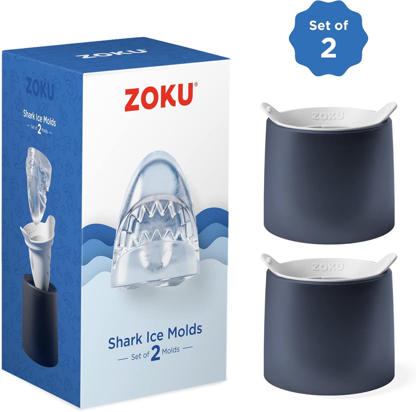 2er-Set Haifisch-Eisformen