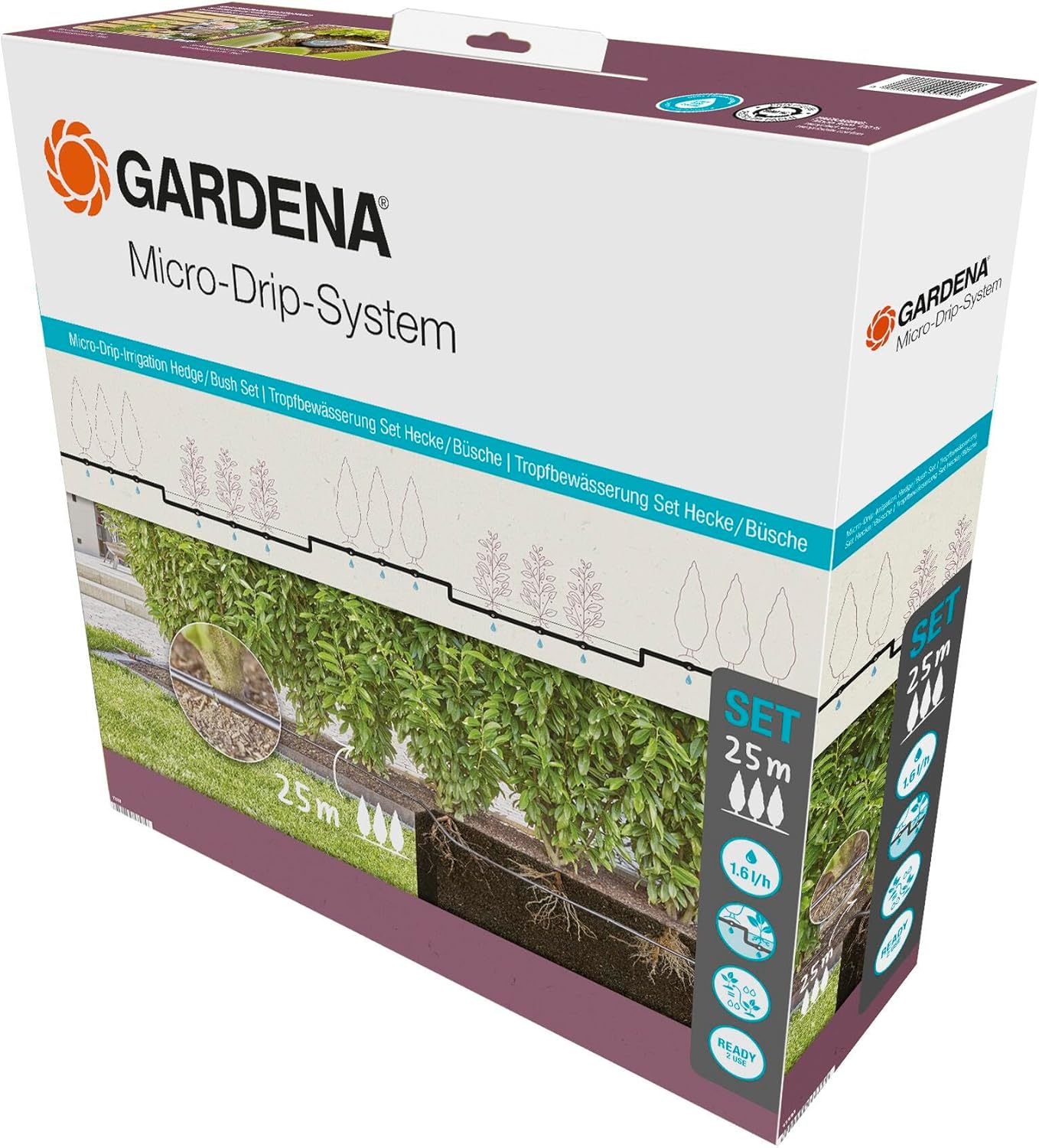 Micro-Drip Tropfbewässerungs-Set Hecke/Sträucher (25 m)