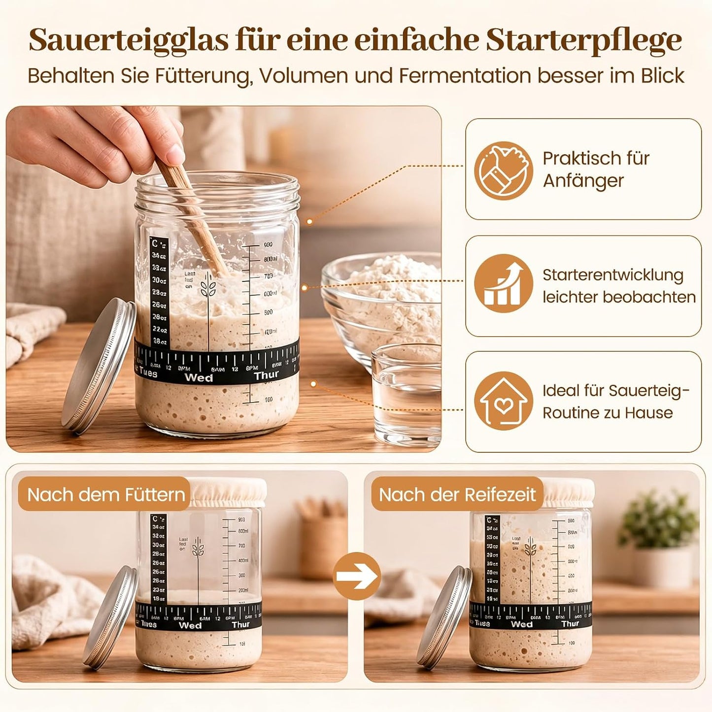 21-teiliges Sauerteig Starter-Set