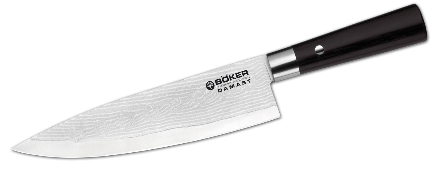 130421DAM Kochmesser Gross, Damast Black Kochmesser Gross