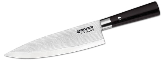 130421DAM Kochmesser Gross, Damast Black Kochmesser Gross