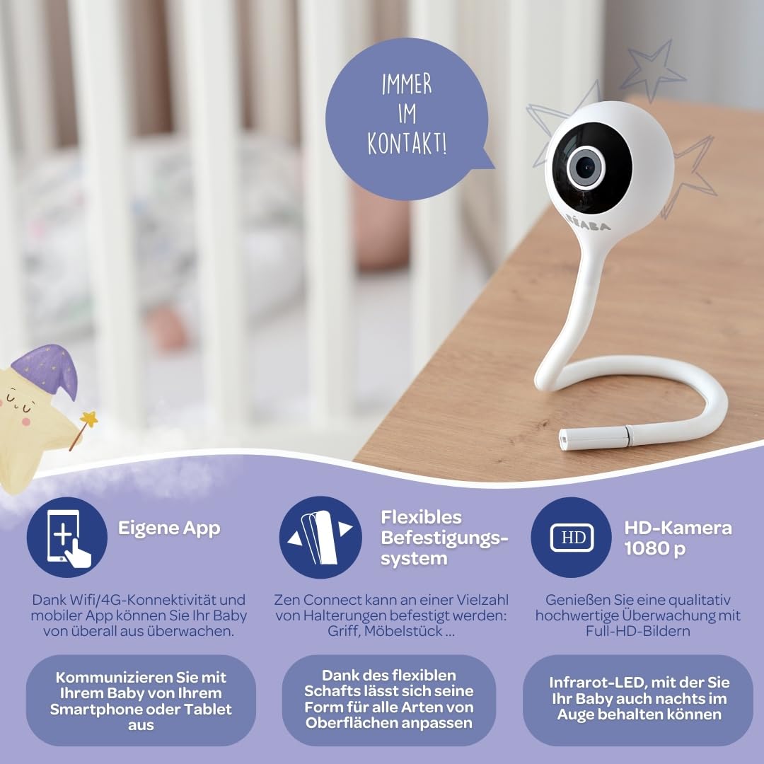 Video Baby Monitor Zen, Weiß