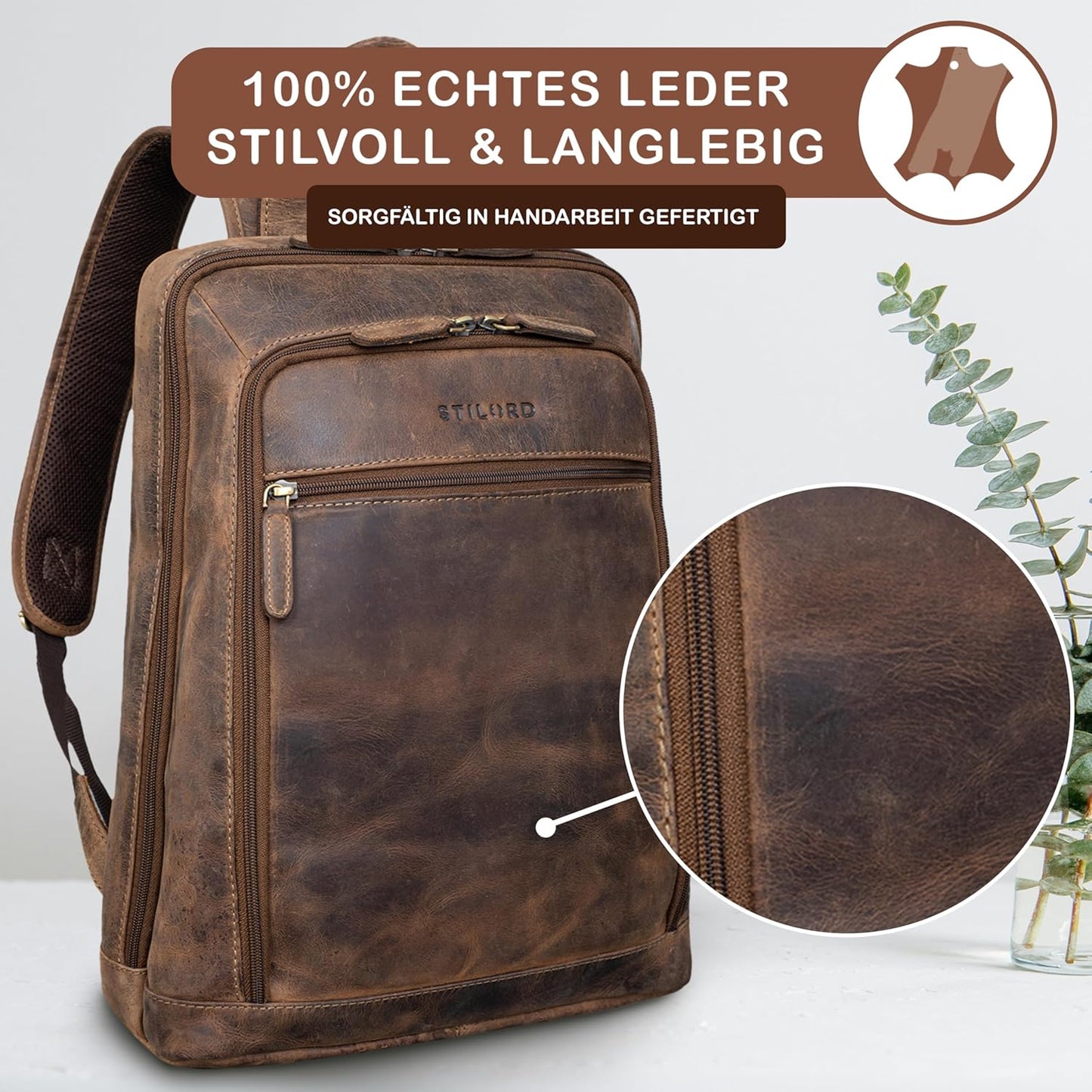 Laptoprucksack, Calais - Braun