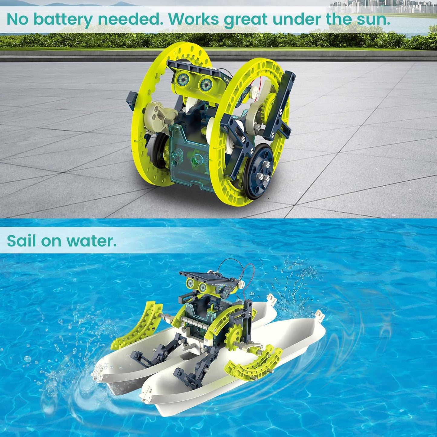 STEM Solar Roboter Kit (12-in-1 Bauspielzeug), grün