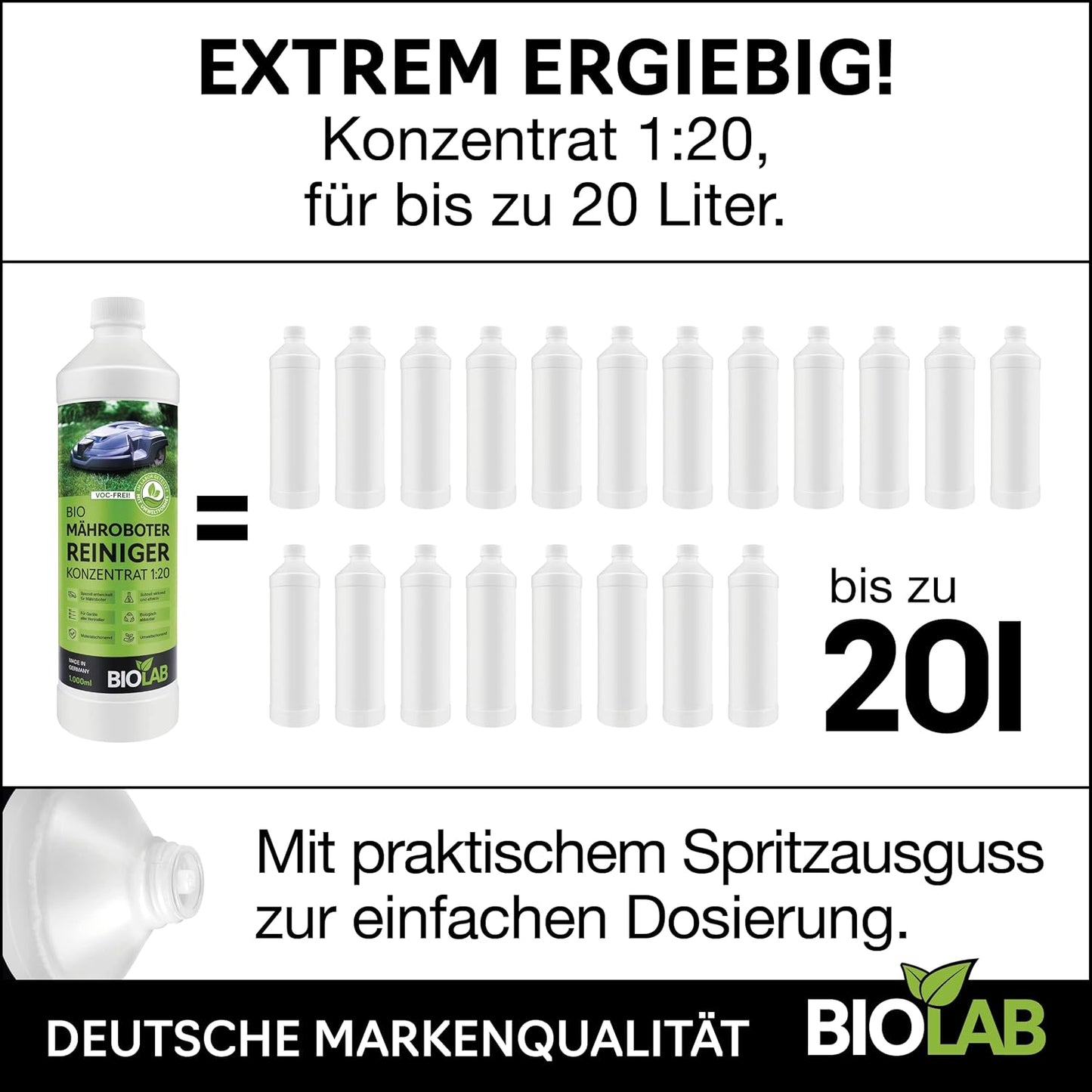 Bio Mähroboter Reiniger, 1 l (1er Pack)