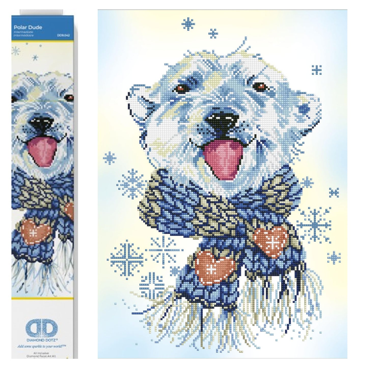 Diamond Painting Set Eisbär, 37 x 51cm Polar Dude