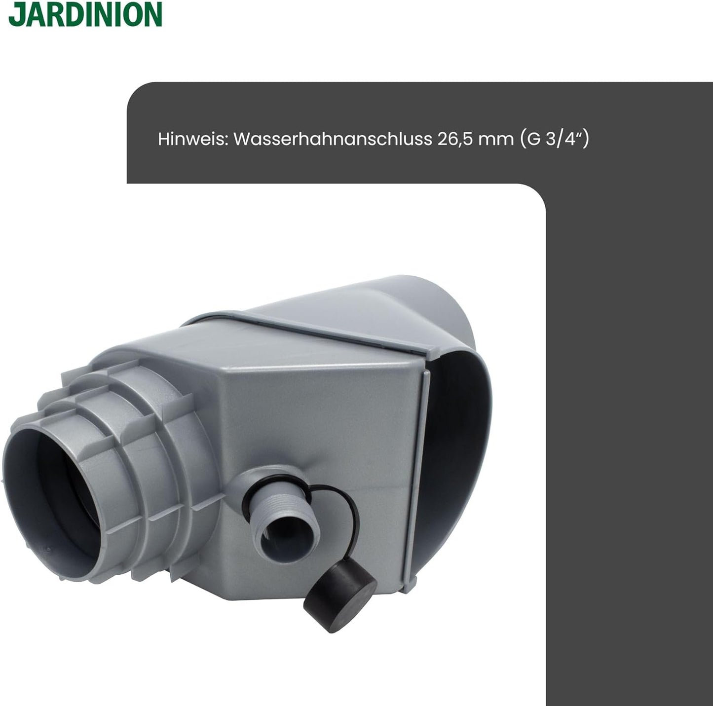 Regenwasserfilter Laubabscheider für Fallrohr DN75-100, 30.5 x 12 x 17.5 cm Silber