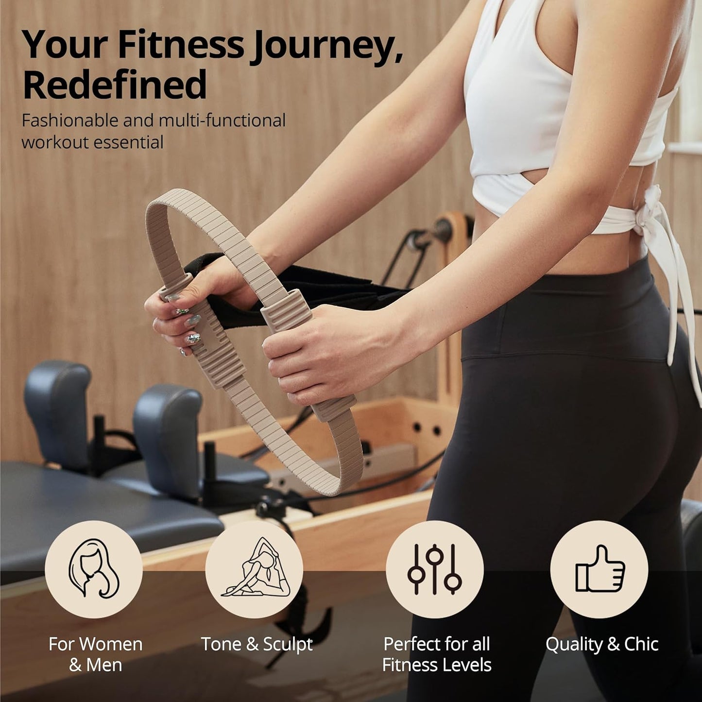 Pilates-Ring für Ganzkörper-Workouts, Stone