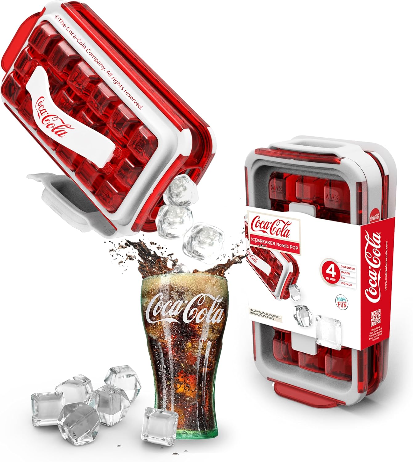 Pop 2.0 Coca-Cola Eiswürfelform mit Deckel, Pop 2.0 Coca-cola