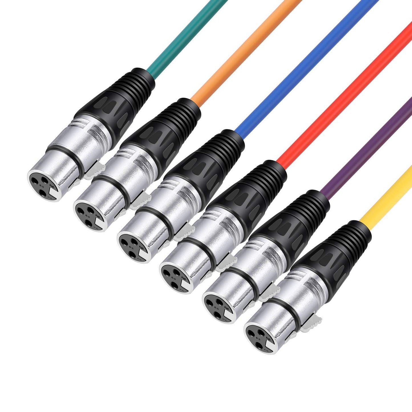 6er Set XLR Audiokabel, 1-Meter