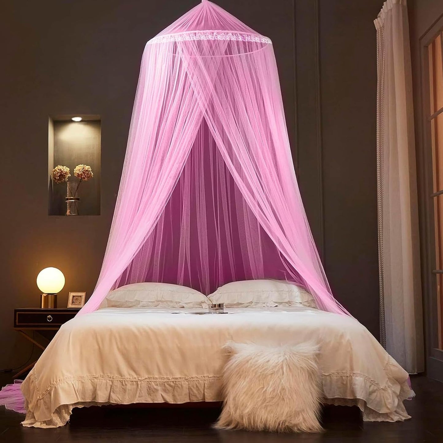 Moskitonetz für Bett, Rosa