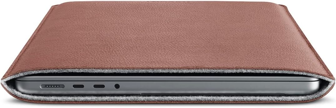 Leder-Schutzhülle für MacBook Pro 14 Zoll, MacBook Pro 14 Cognac Braun