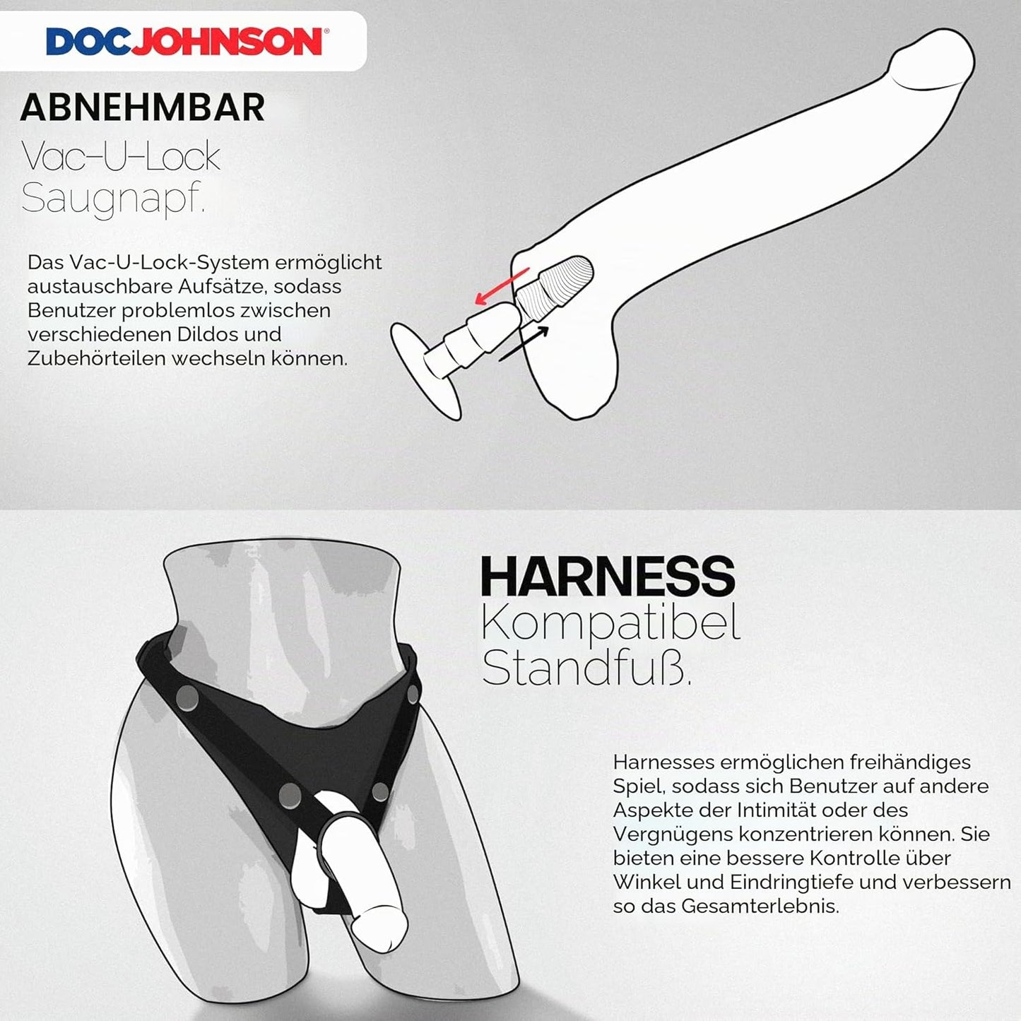 Brickzilla Signature Cock Dildo mit Vac-U-Lock, Braun