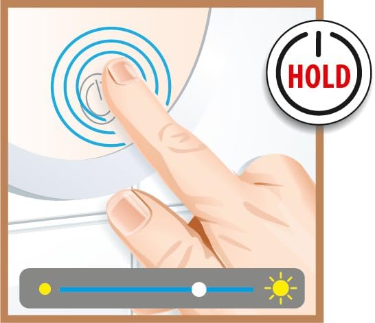 LED-Kosmetikspiegel mit Touch Control und Gelenkarm, VISIOON LED Schwarz