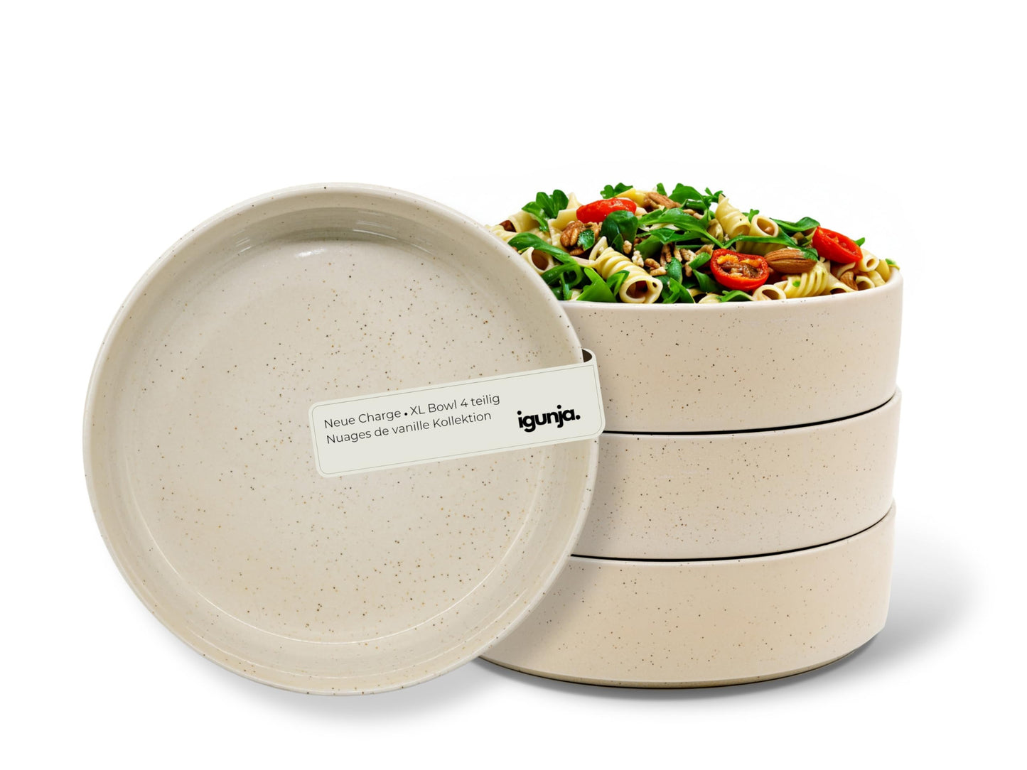 4er-Set XL-Bowls, Beige XL Bowls