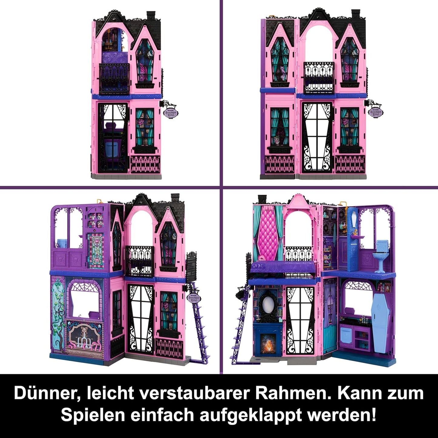 Buh-tique Hotel Puppenhaus mit Überraschungen, Black - Boo-tique Hotel