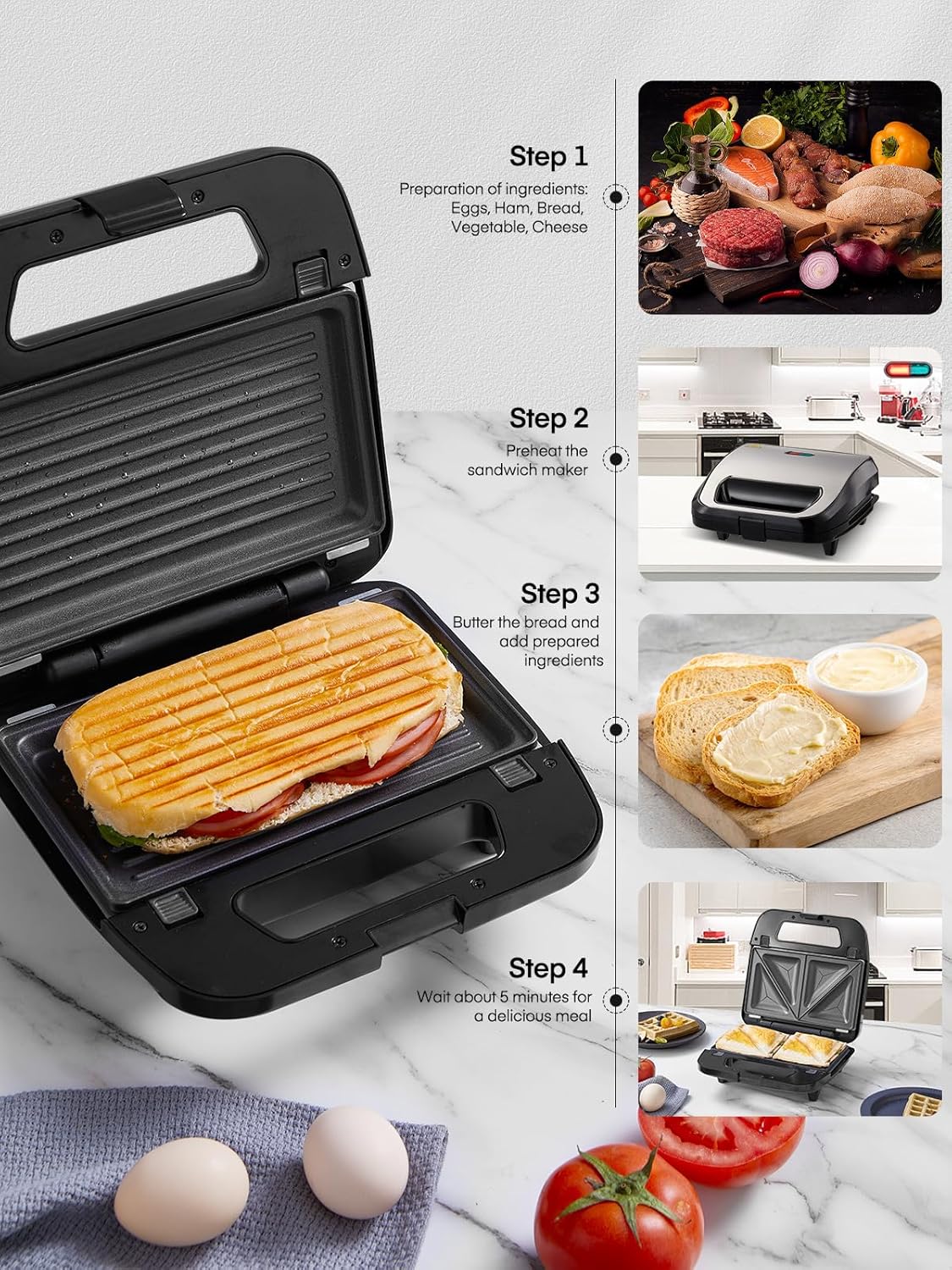 Sandwichmaker 6 in 1