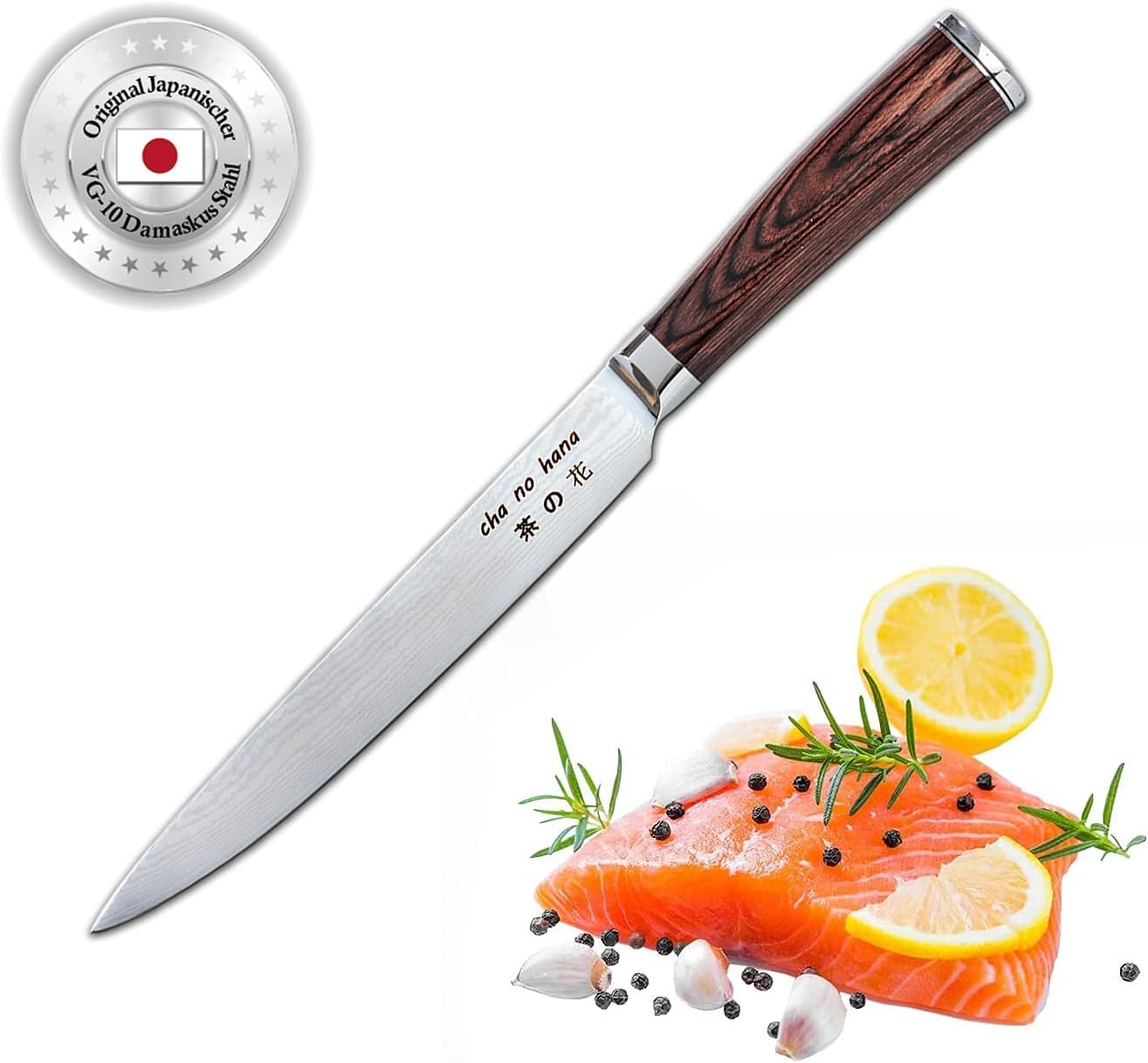 Sashimi-Messer, Sashimi Messer Echtholz Pakkagriff