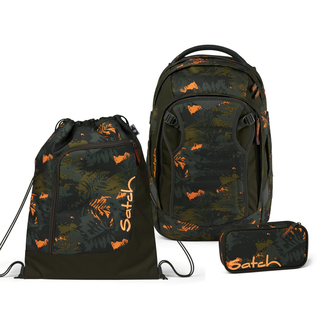 3-teiliges Schulrucksack-Set inkl. Sportbeutel, Jurassic Jungle