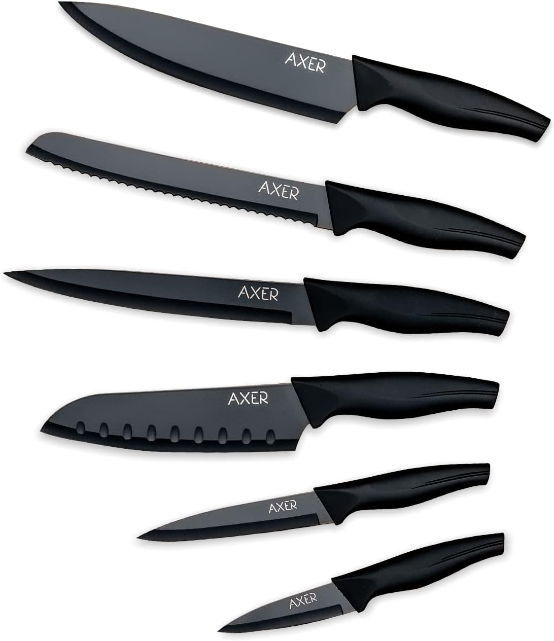 Messer Set, Schwarz, 6 set