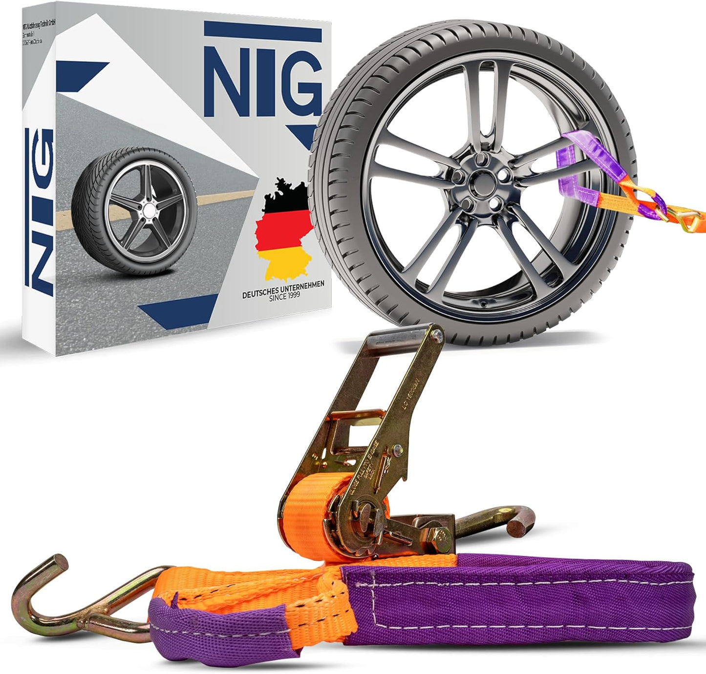 4 Stück Spanngurte für Auto-Transport