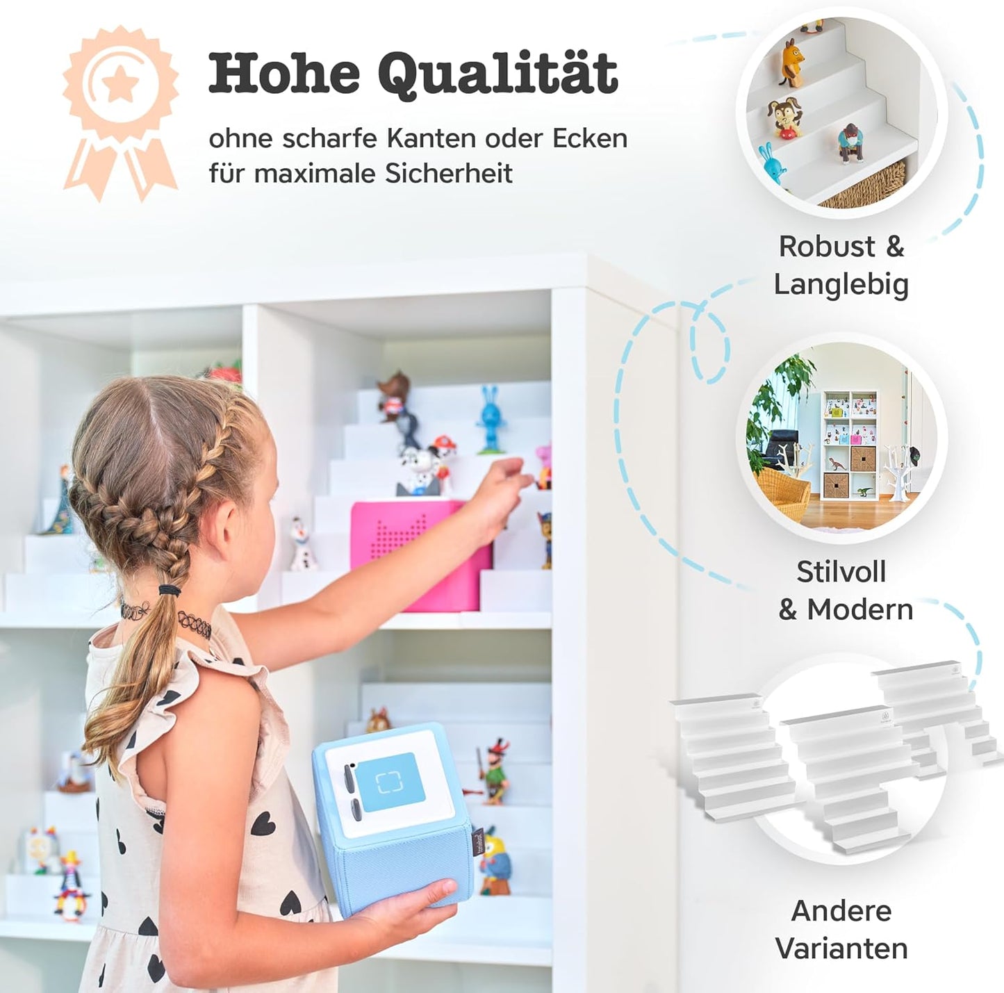 Magnetisches Tonie Regal für IKEA KALLAX, Tonie Box Aussparung LINKS