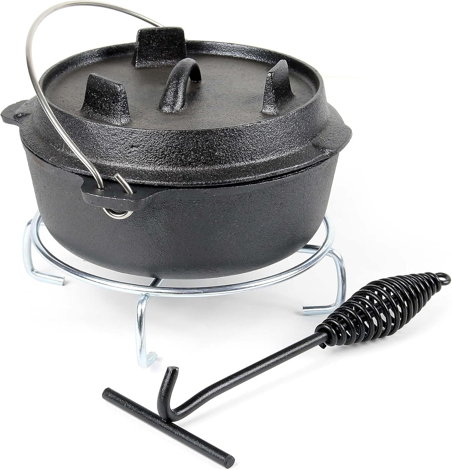 Dutch Oven Set (4l) mit Untersetzer und Deckelheber