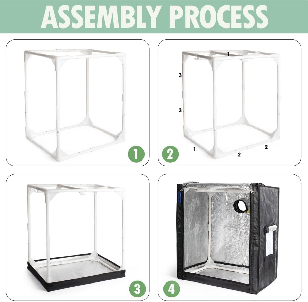 Mini-Growzelt für Indoor-Pflanzen (48x35x55 cm), 48x35x55 CM