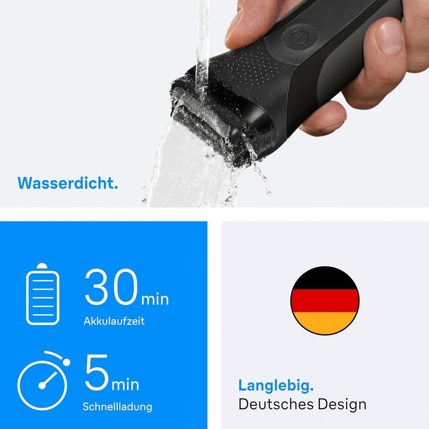 Elektrorasierer Series 3 mit 3 flexiblen Klingen