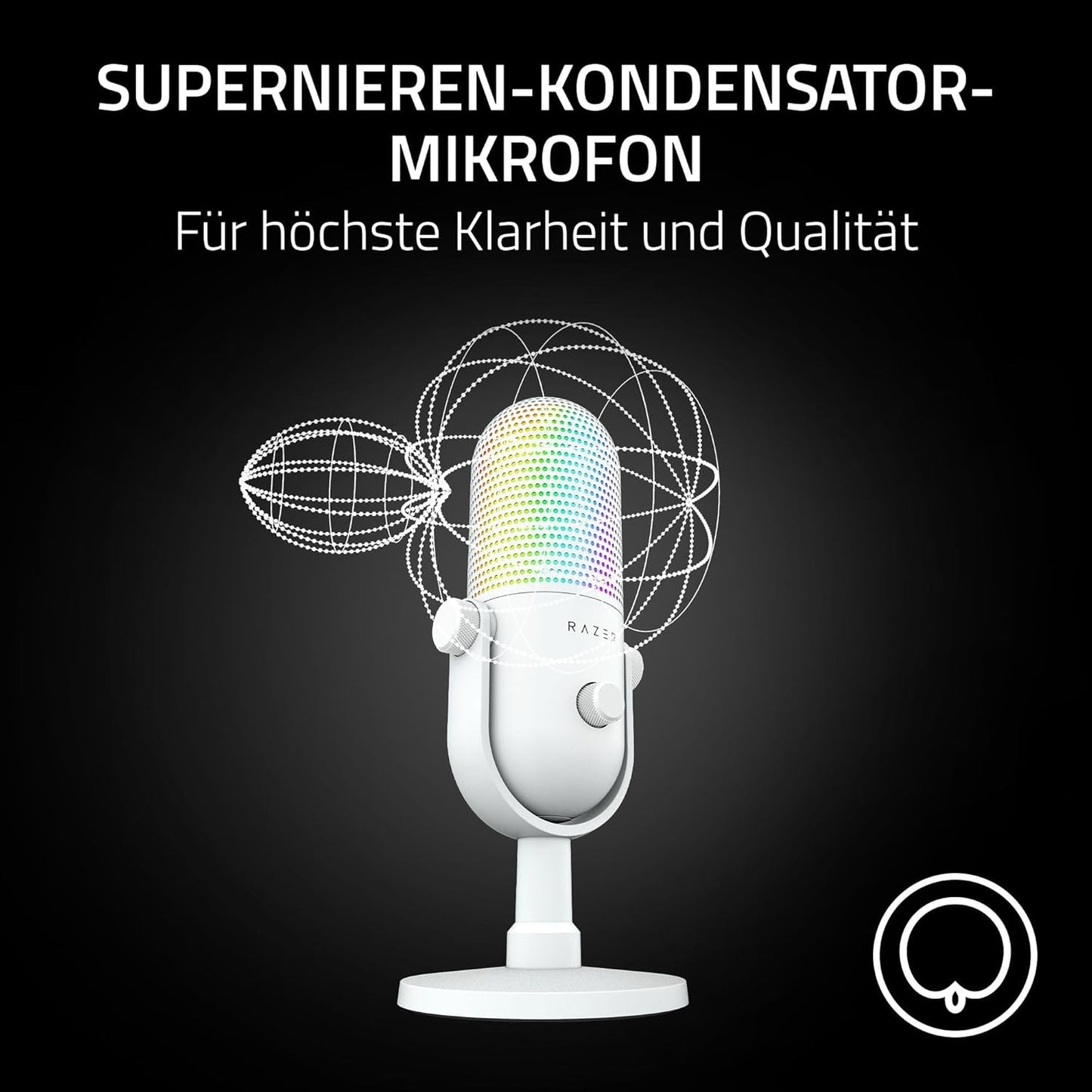 USB-Mikrofon Seiren V3 Chroma, V3 Chroma Weiss