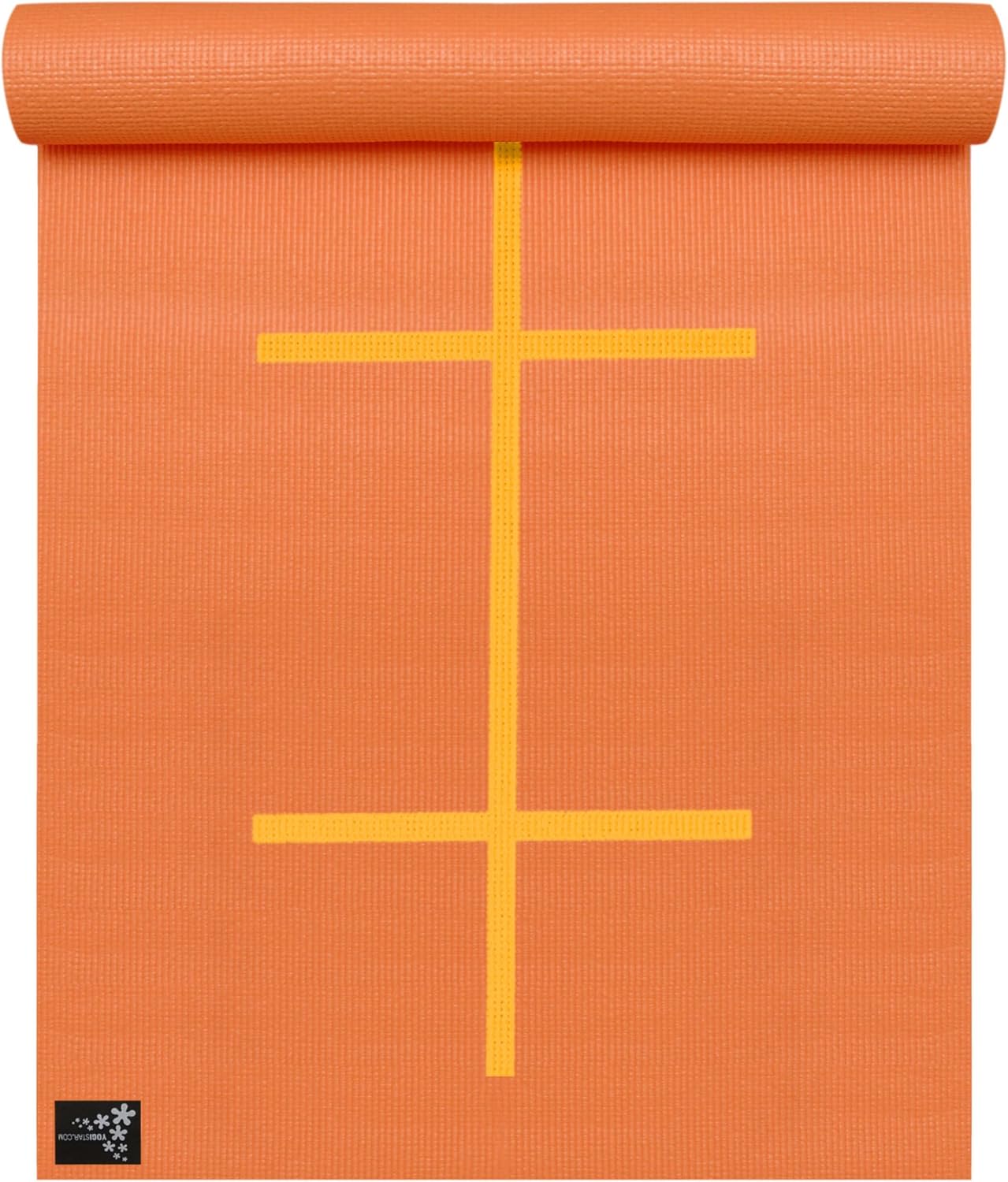 Yogamatte Plus - Alignment mit Markierungen, orange