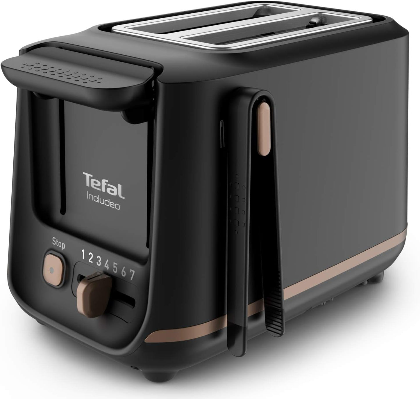 Toaster mit Magnetklammern und Krümelschublade