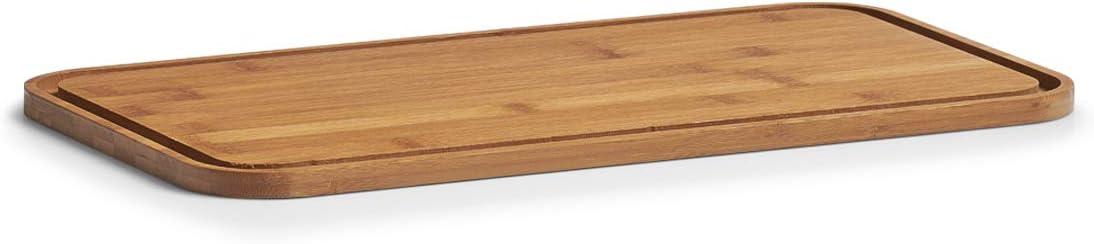 Brotkasten mit Bambusdeckel, Schwarz ; 42,5 x 23 x 13 cm