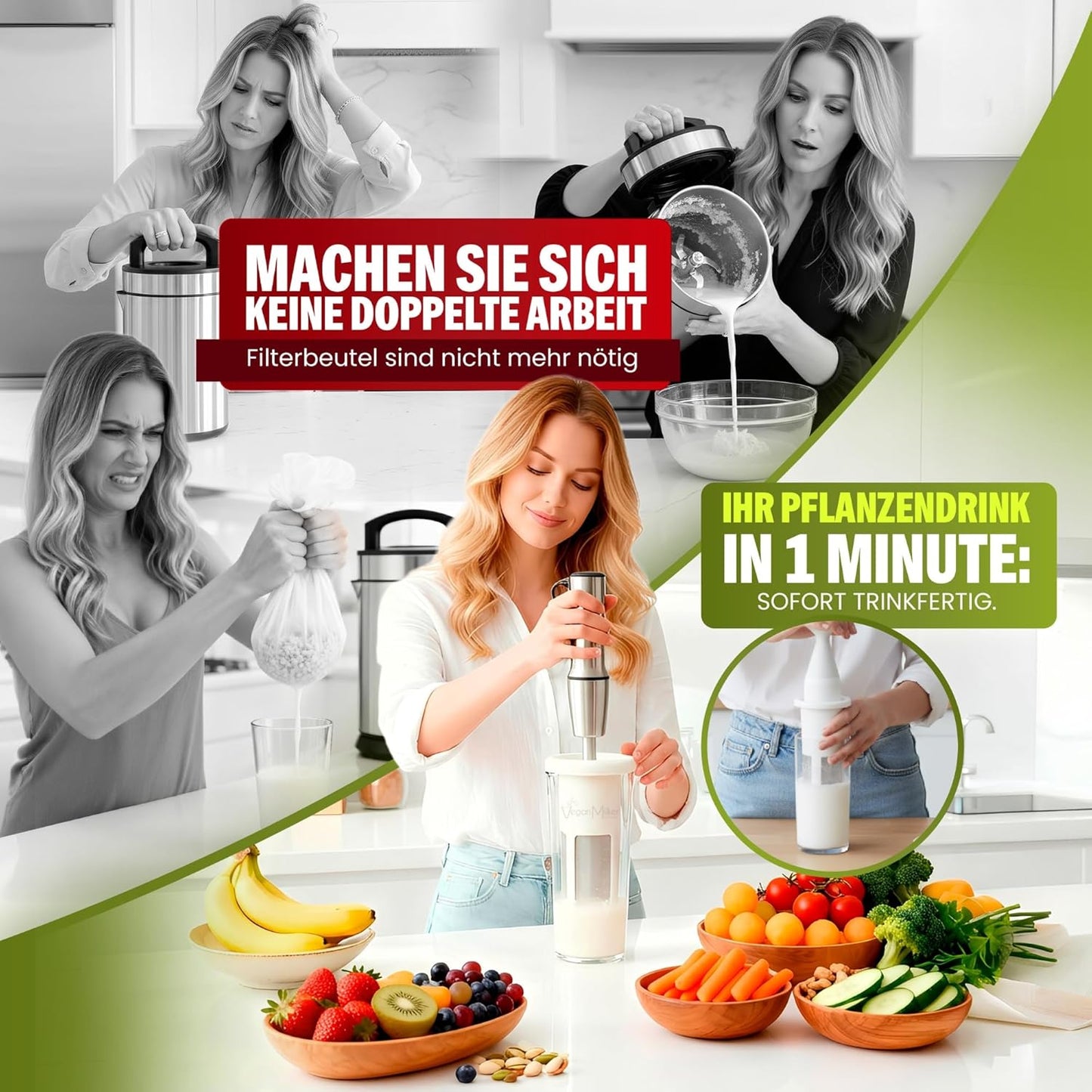Pflanzenmilchbereiter für Mandel- und Sojamilch, Classic