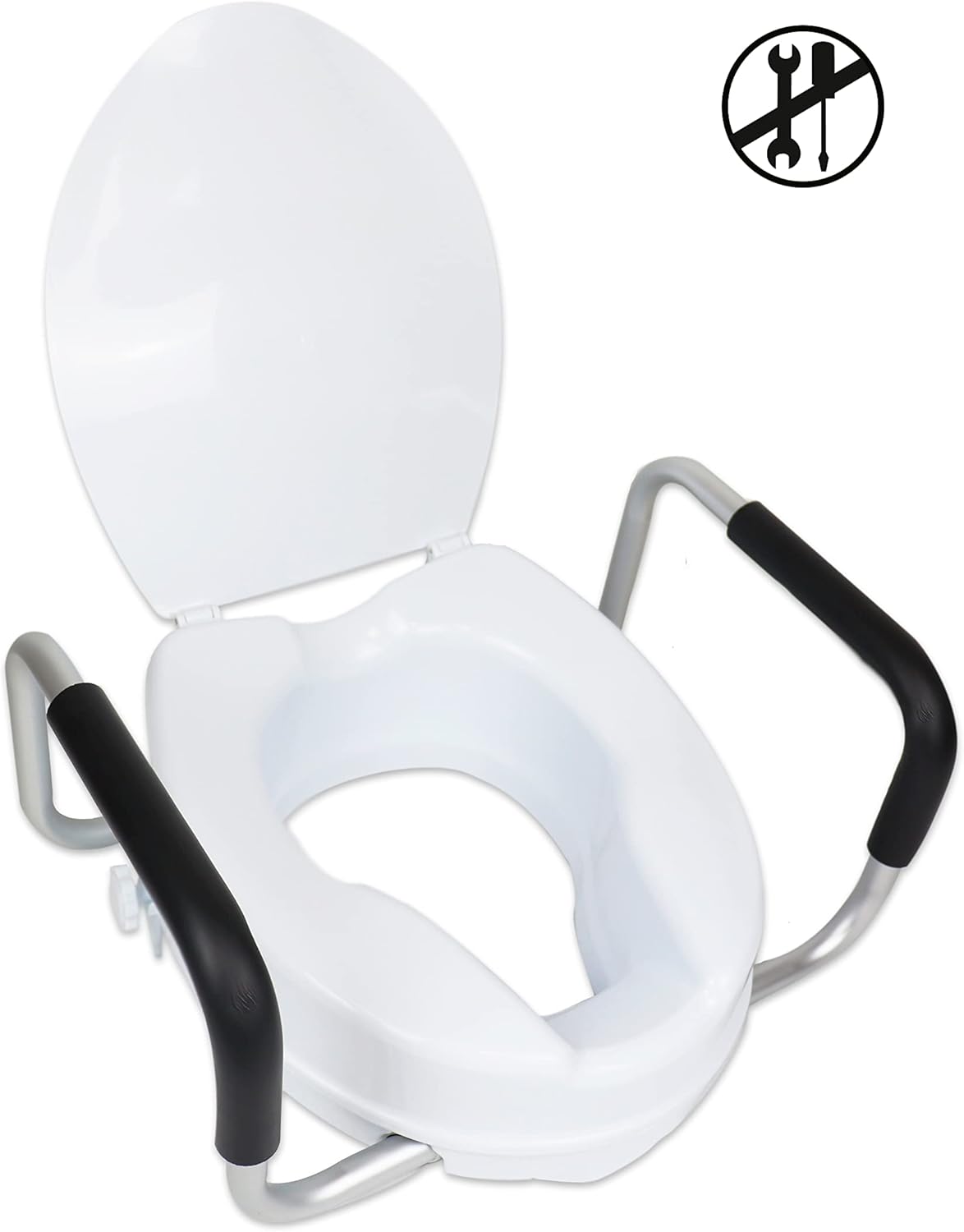 Toilettensitzerhöhung mit Armlehnen