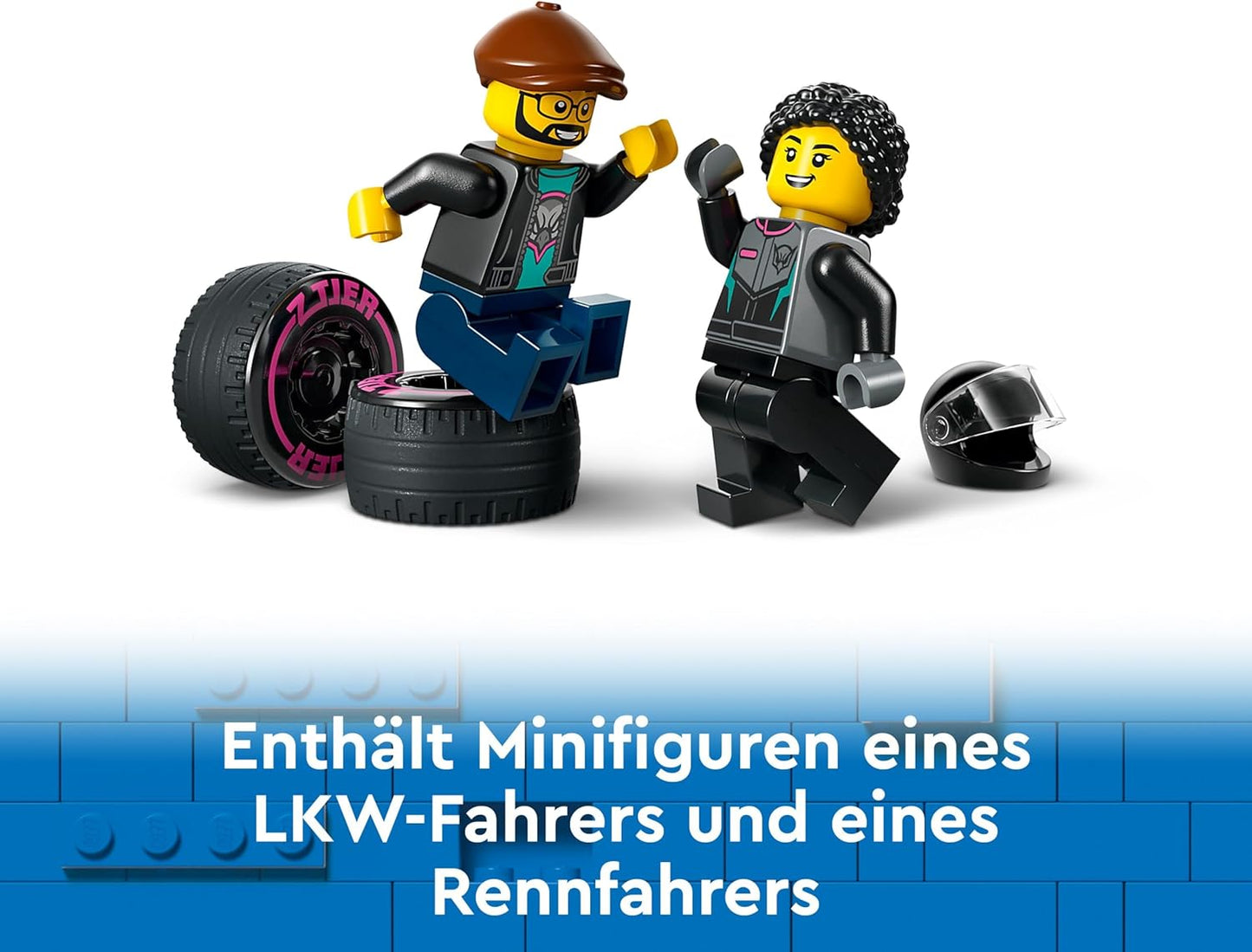 City Autotransporter mit Rennwagen, Single