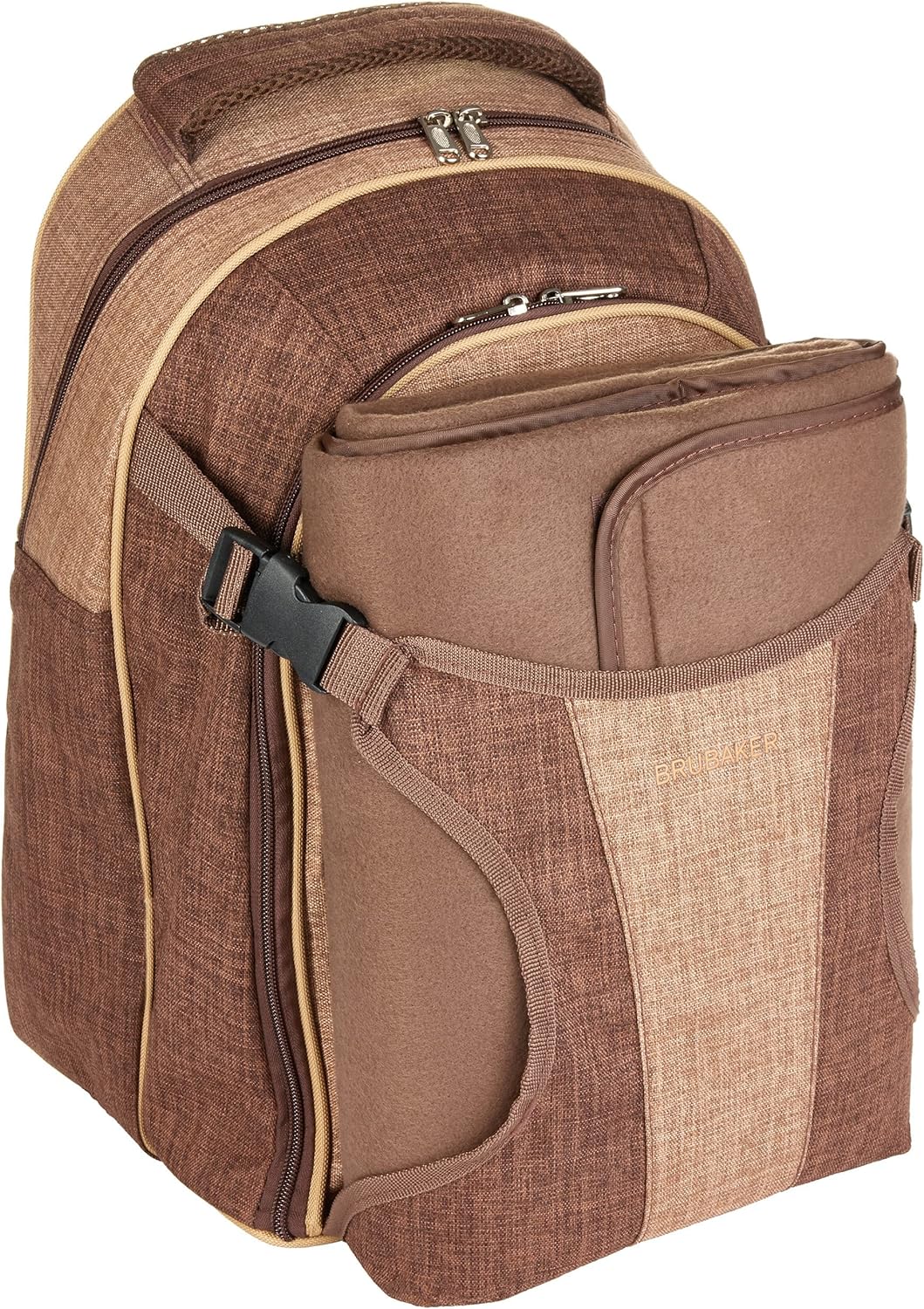 Picknickrucksack, Braun - 4 Personen