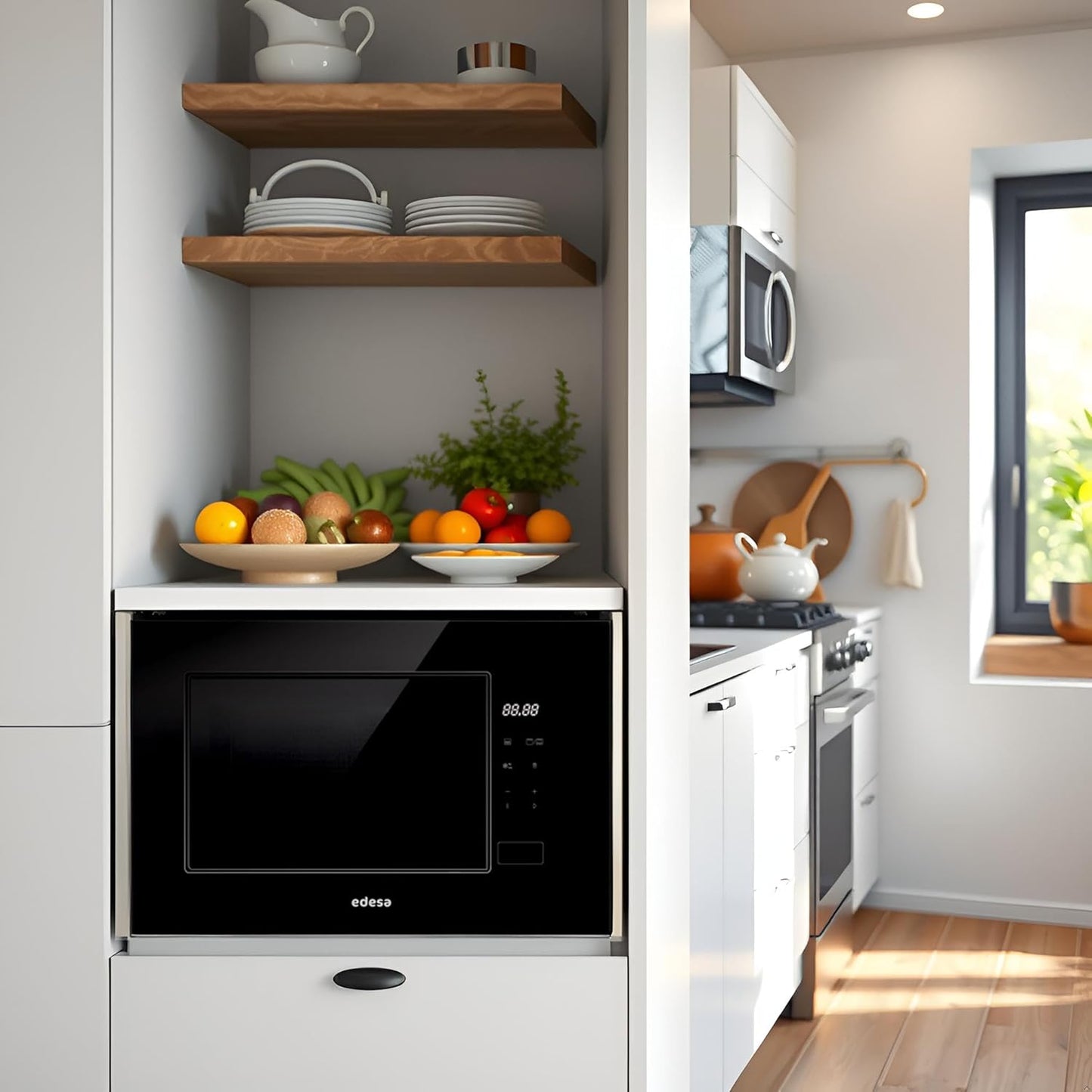 Einbau-Mikrowelle EMW-2021-IG mit Grill und Auftaufunktion