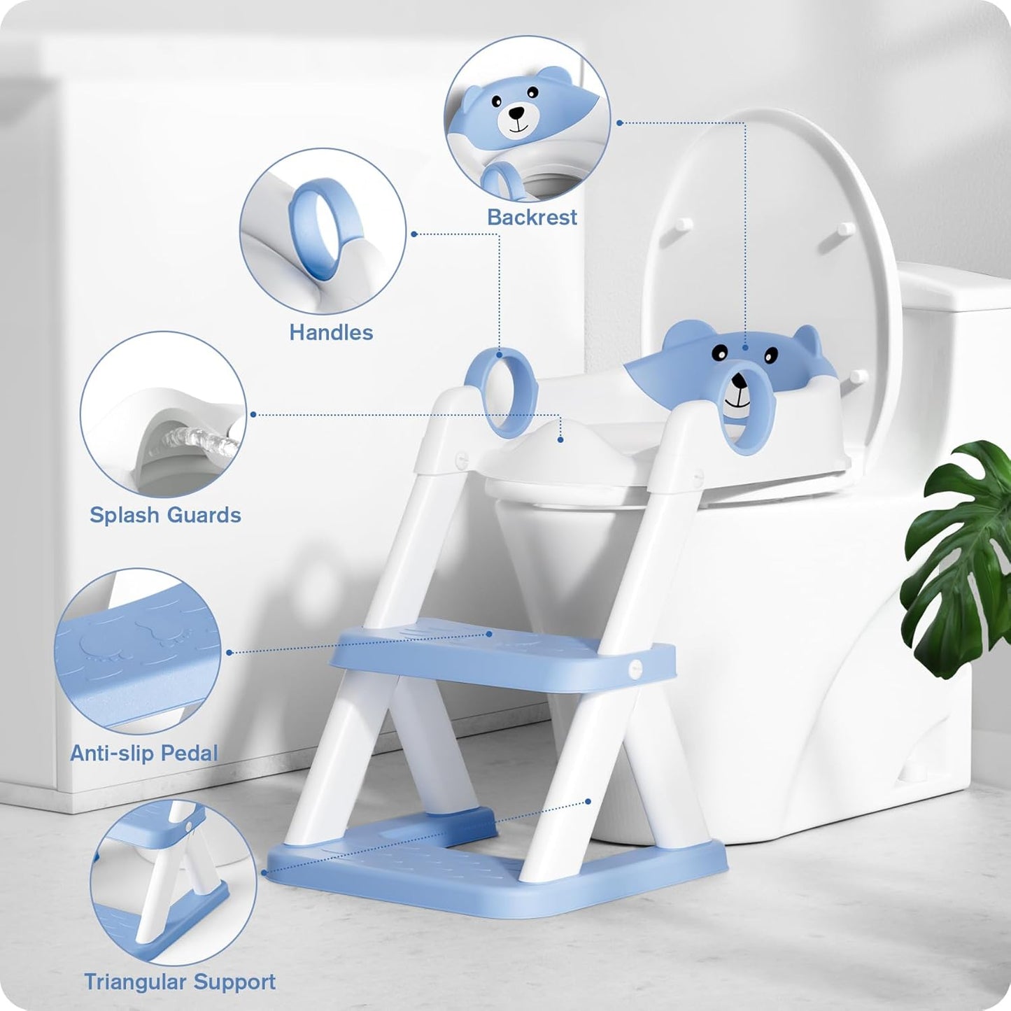 Kindertoilettensitz mit Leiter