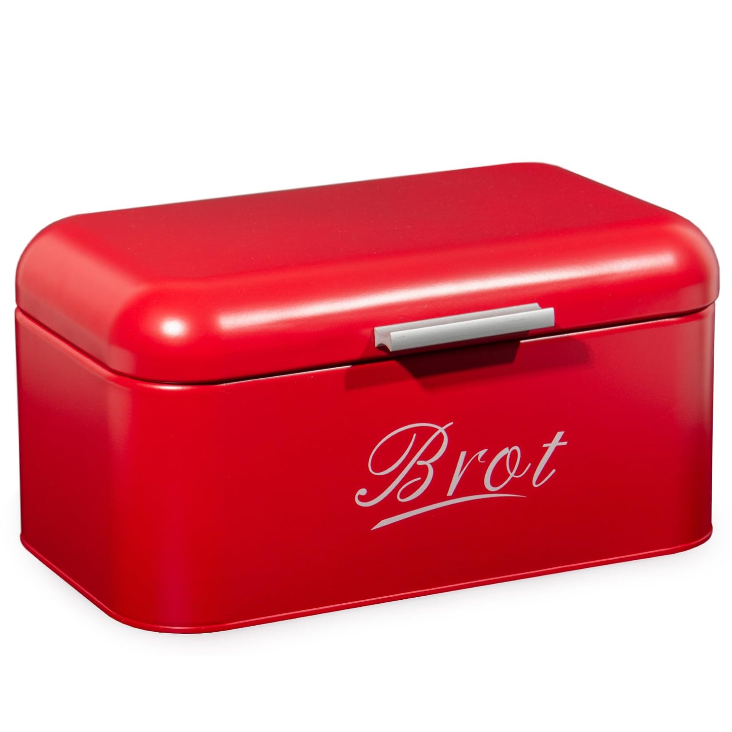 Brotkasten mit Deckel im Retro-Design, Rot-31cm