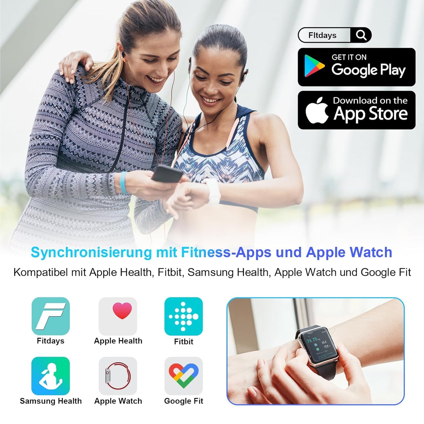 Digitale Körperfettwaage mit App & Bluetooth-Funktion, 260 marmorgrün